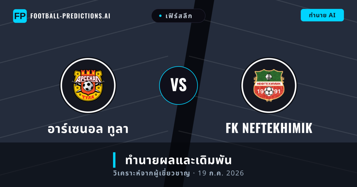 อาร์เซนอล ทูลา พบ FK Neftekhimik — ทำนายผลและพรีวิวการแข่งขัน