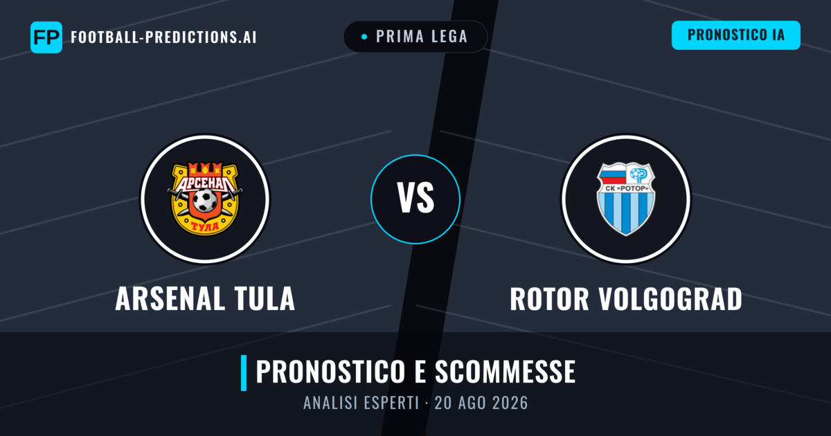 Arsenal Tula vs Rotor Volgograd — pronostico e anteprima del match