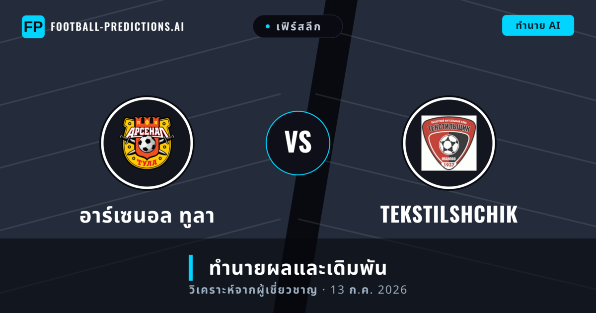 อาร์เซนอล ทูลา พบ Tekstilshchik — ทำนายผลและพรีวิวการแข่งขัน