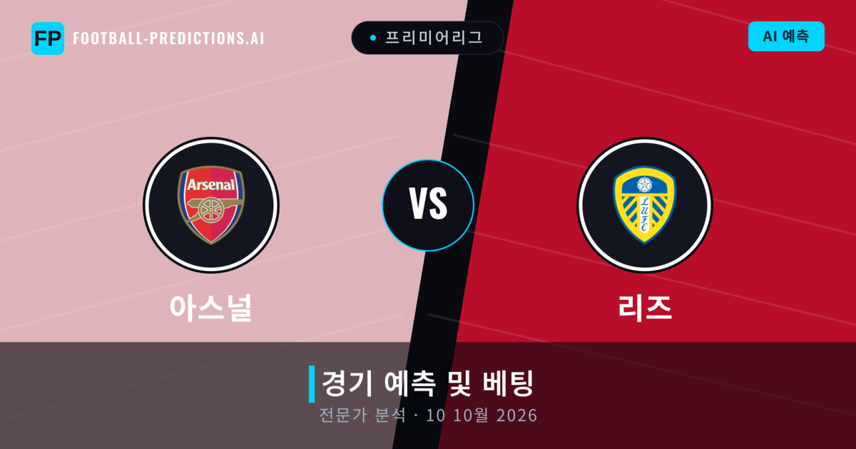 아스널 대 리즈 — 경기 예측 및 프리뷰