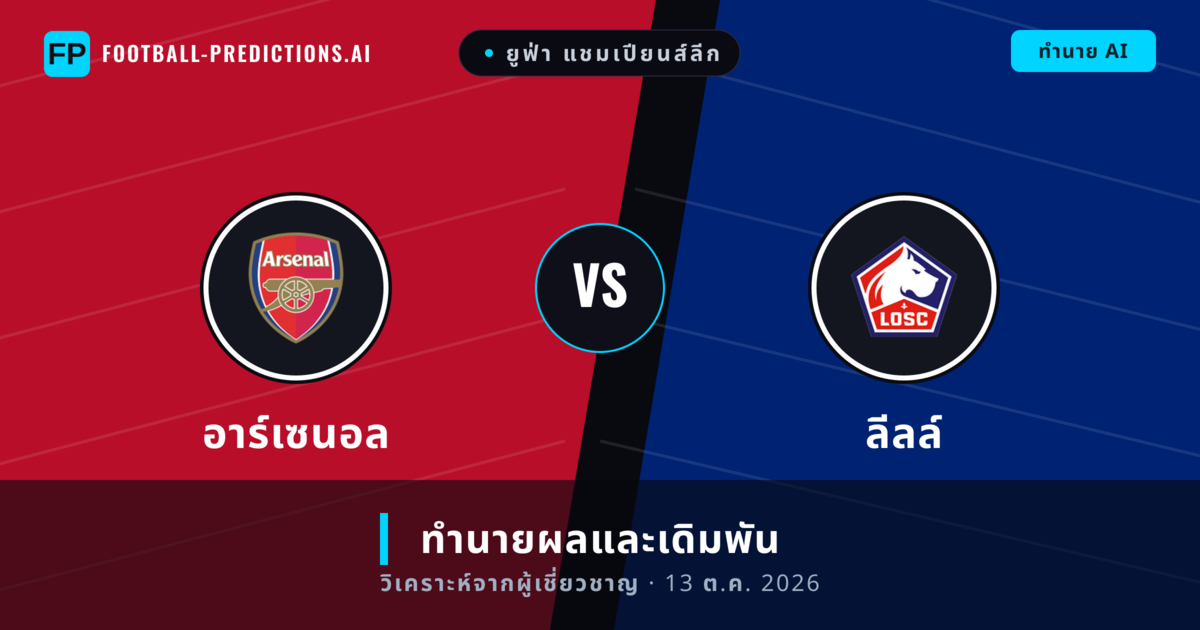 อาร์เซนอล พบ ลีลล์ — ทำนายผลและพรีวิวการแข่งขัน