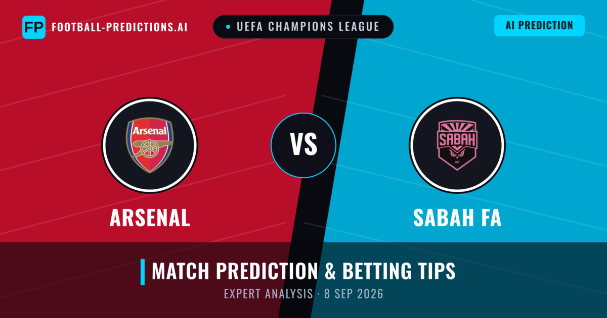 Arsenal vs Sabah FA — match prediction & preview