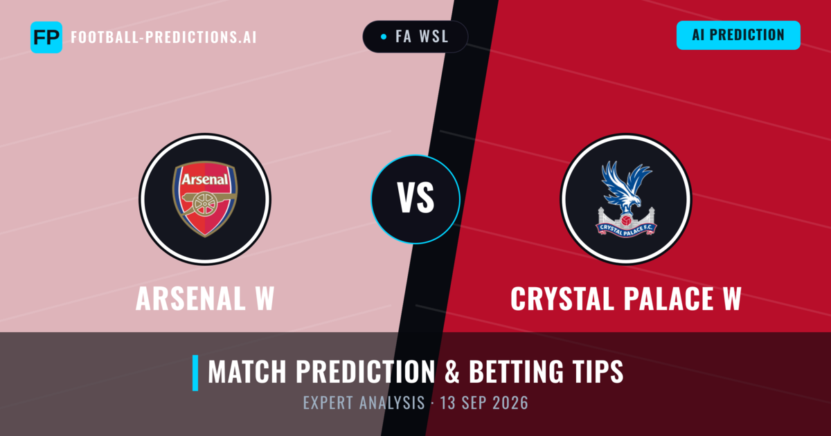 Arsenal W vs Crystal Palace W — match prediction & preview