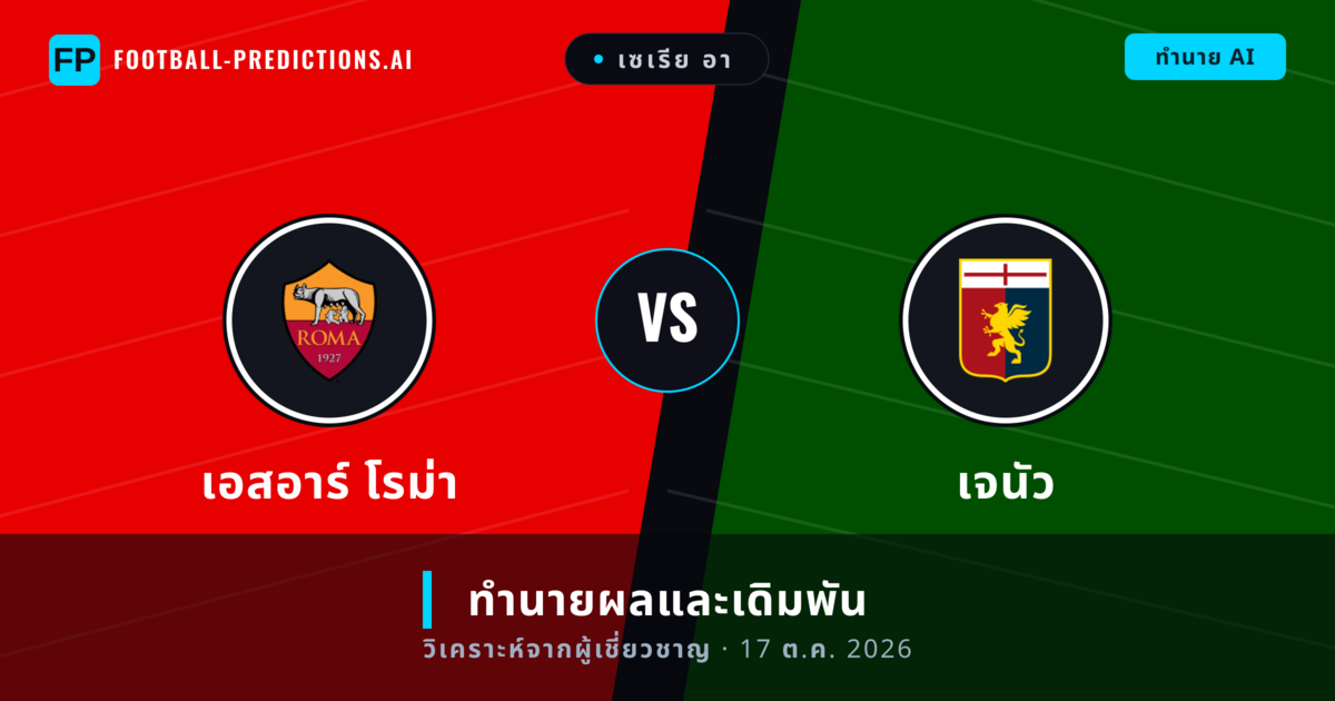 เอสอาร์ โรม่า พบ เจนัว — ทำนายผลและพรีวิวการแข่งขัน