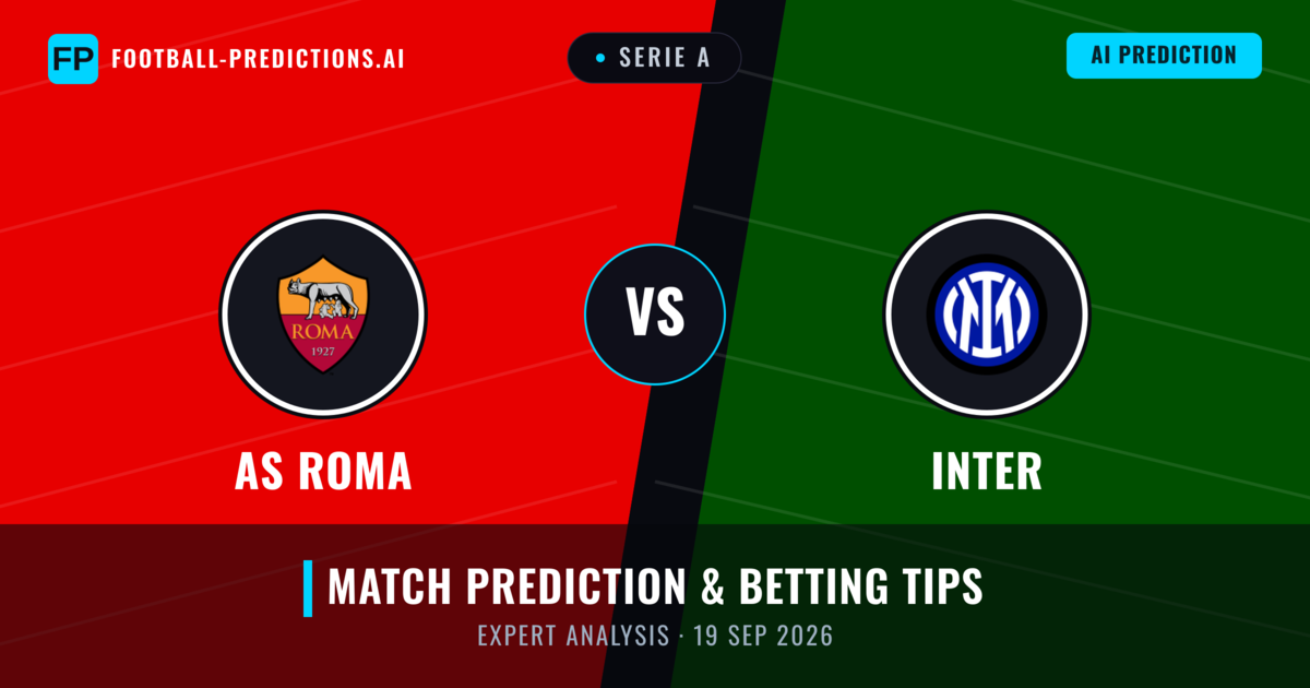 AS Roma vs Inter Prediction & Betting Tips | 19 Sep 2026
