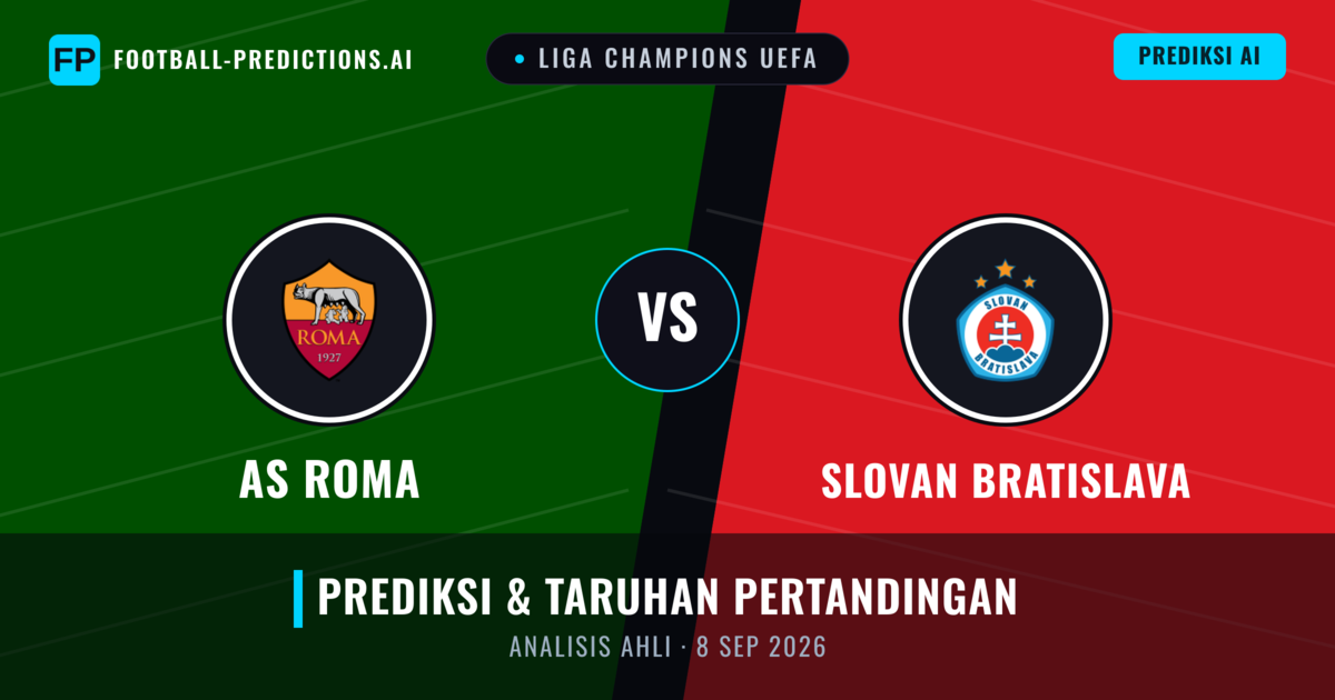 AS Roma vs Slovan Bratislava — prediksi dan pratinjau pertandingan