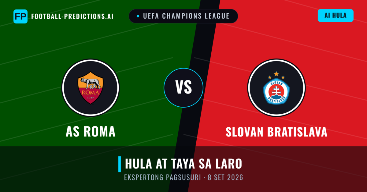 AS Roma vs Slovan Bratislava — hula at preview ng laban