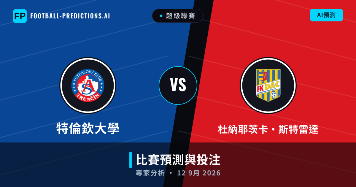 特倫欽大學 vs 杜納耶茨卡·斯特雷達 — 比赛预测和前瞻