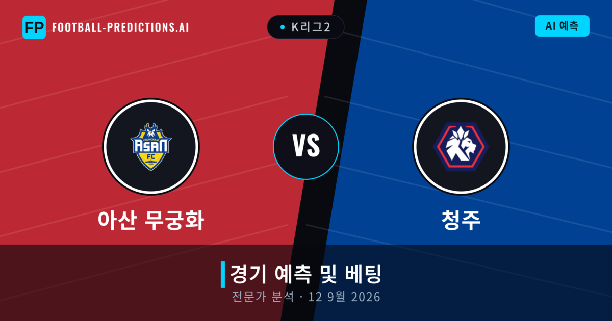 아산 무궁화 대 청주 — 경기 예측 및 프리뷰