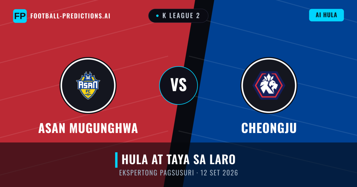 Asan Mugunghwa vs Cheongju — hula at preview ng laban