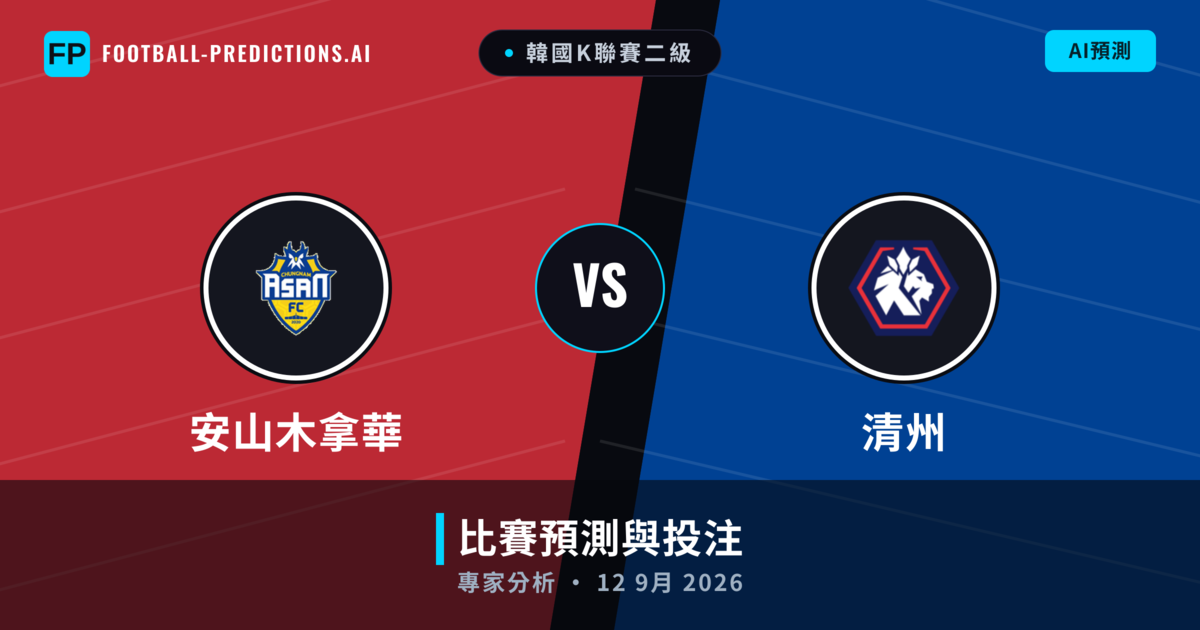 安山木拿華 vs 清州 — 比赛预测和前瞻