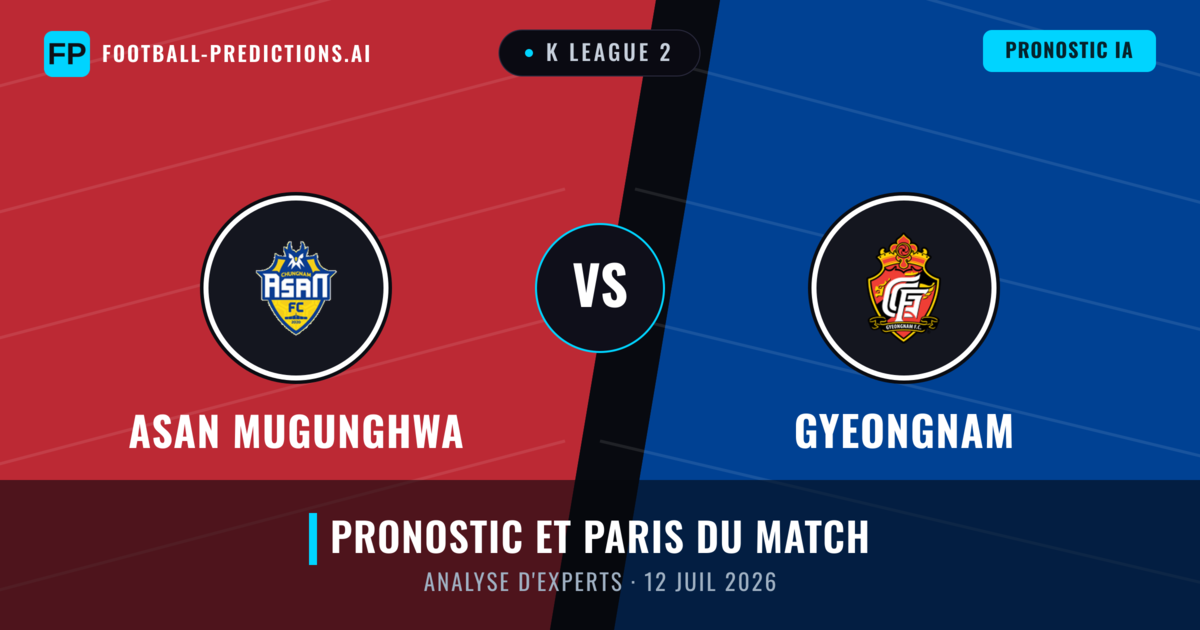 Asan Mugunghwa vs Gyeongnam — pronostic et avant-match