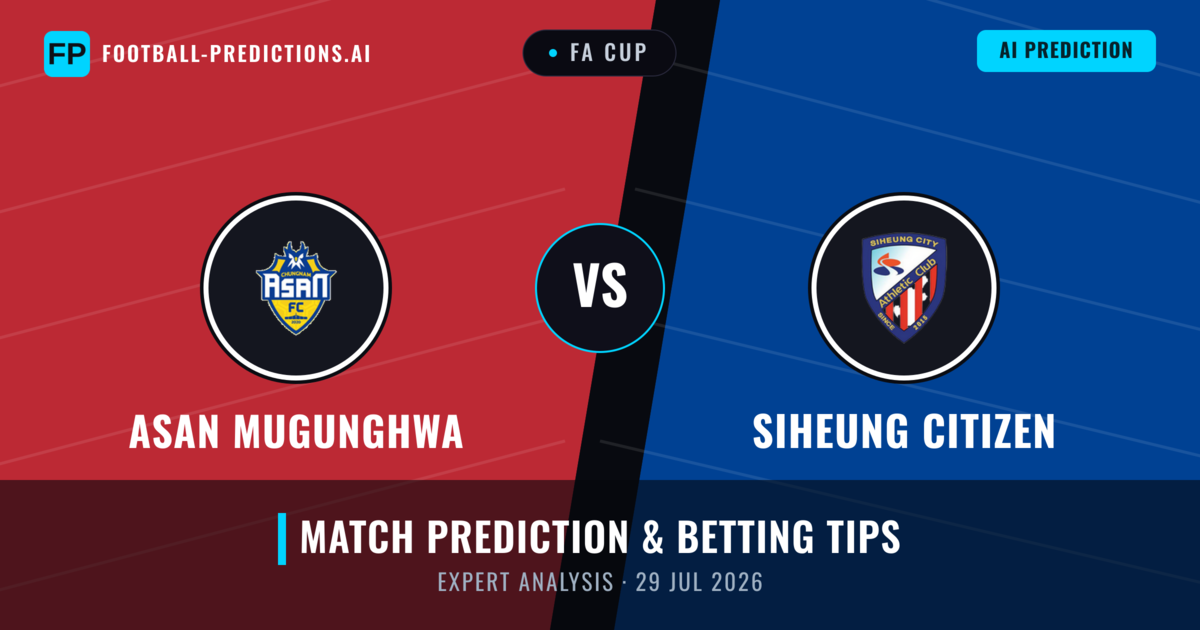Asan Mugunghwa vs Siheung Citizen — match prediction & preview