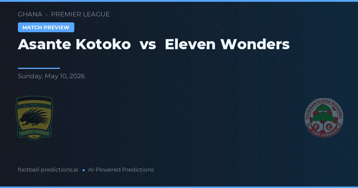 Asante Kotoko vs Eleven Wonders — dự đoán và xem trước trận đấu
