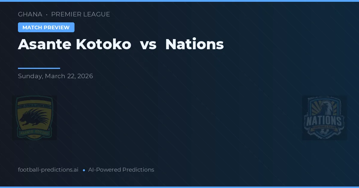 Asante Kotoko - Nations — maç tahmini ve önizleme