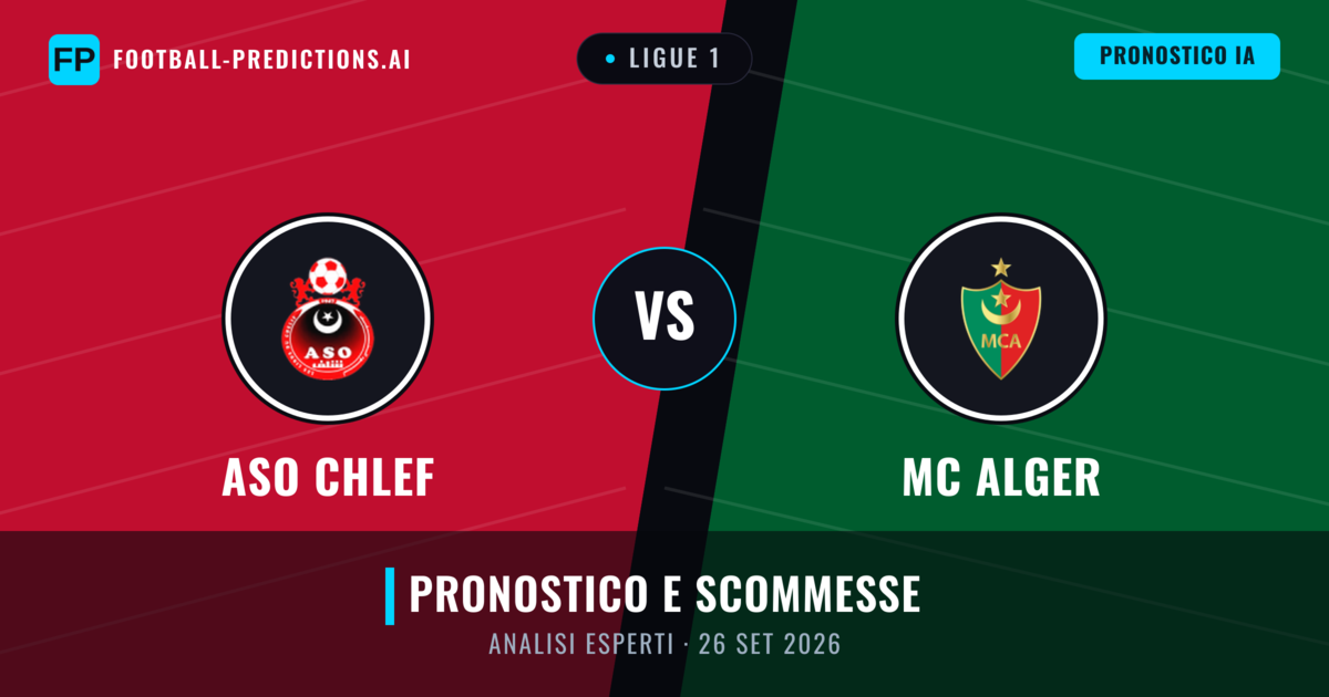 ASO Chlef vs MC Alger — pronostico e anteprima del match
