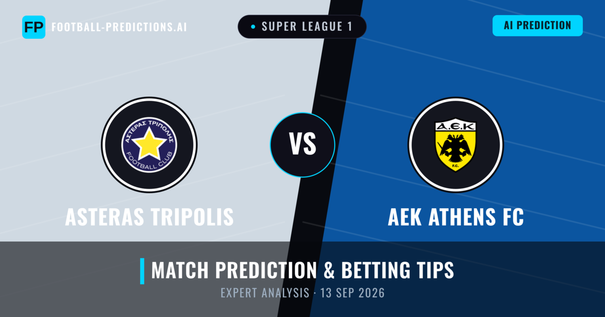 Asteras Tripolis vs AEK Athens FC — match prediction & preview