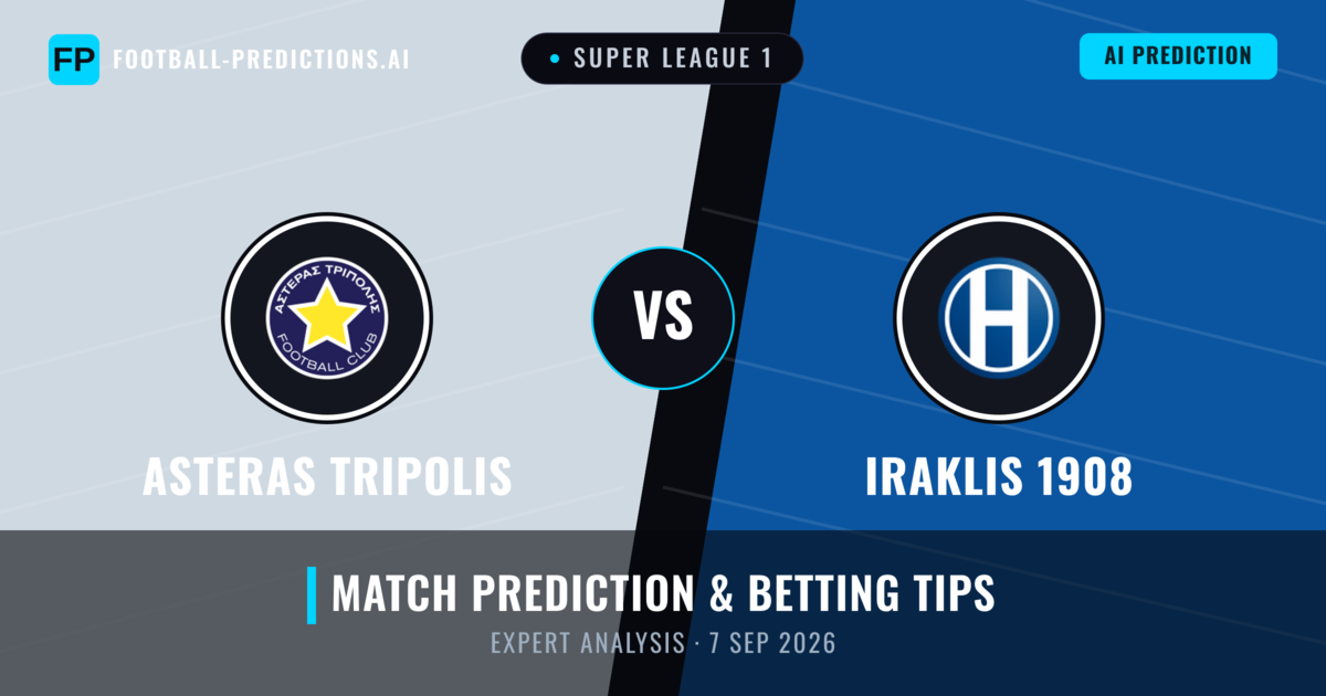 Asteras Tripolis vs Iraklis 1908 — match prediction & preview
