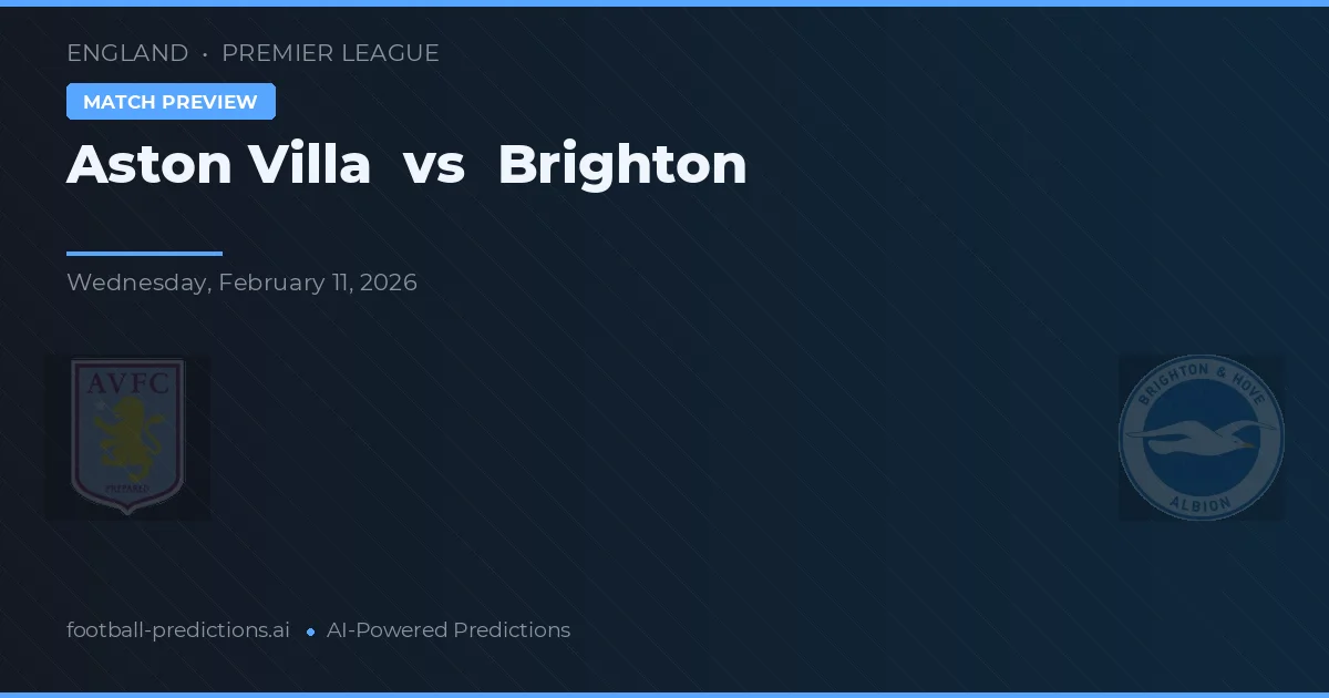 Aston Villa vs Brighton — prediksi dan pratinjau pertandingan