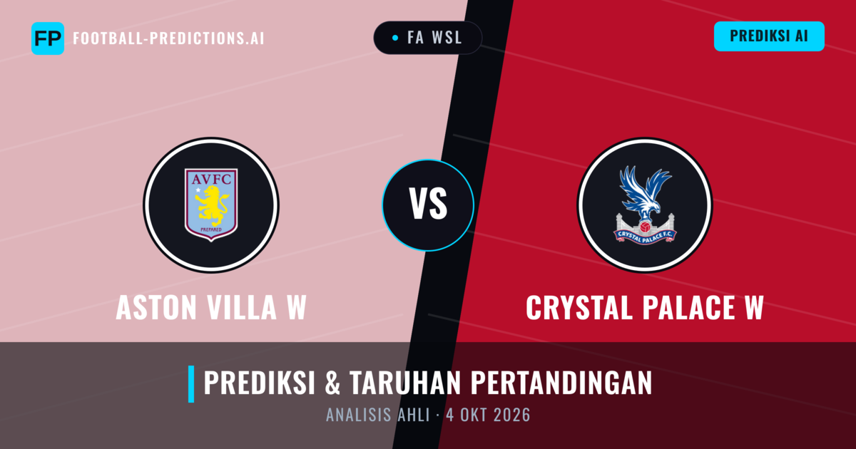 Aston Villa W vs Crystal Palace W — prediksi dan pratinjau pertandingan