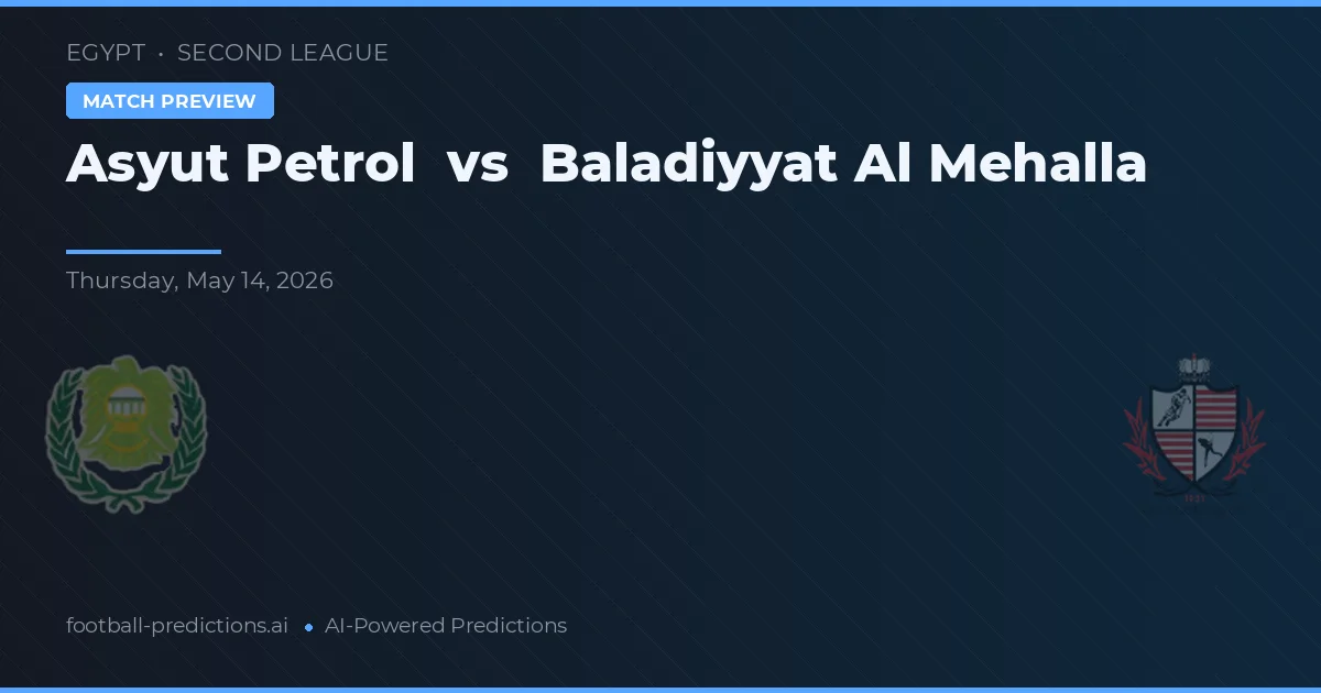 Asyut Petrol vs Baladiyyat Al Mehalla — match prediction & preview
