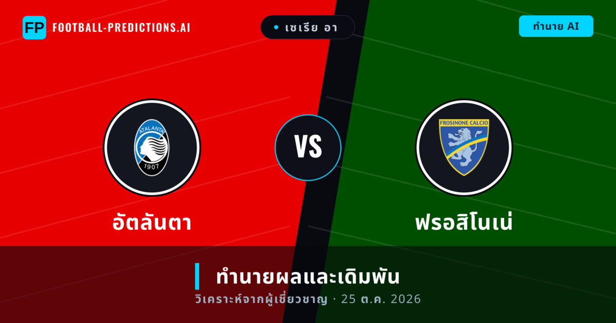 อัตลันตา พบ ฟรอสิโนเน่ — ทำนายผลและพรีวิวการแข่งขัน