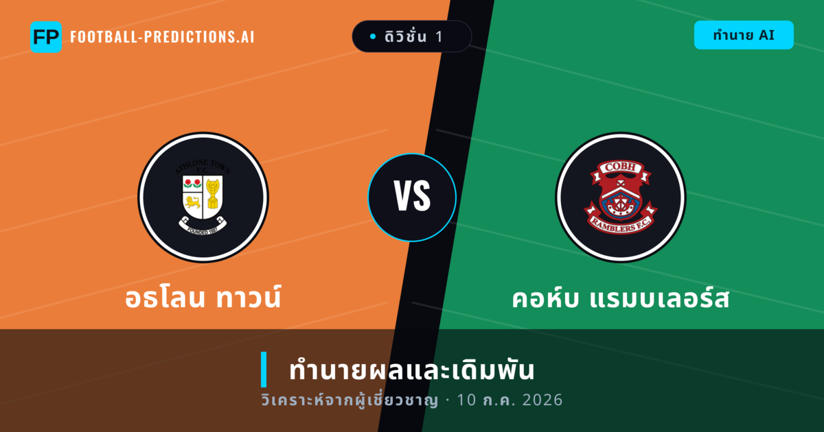 อธโลน ทาวน์ พบ คอห์บ แรมบเลอร์ส — ทำนายผลและพรีวิวการแข่งขัน