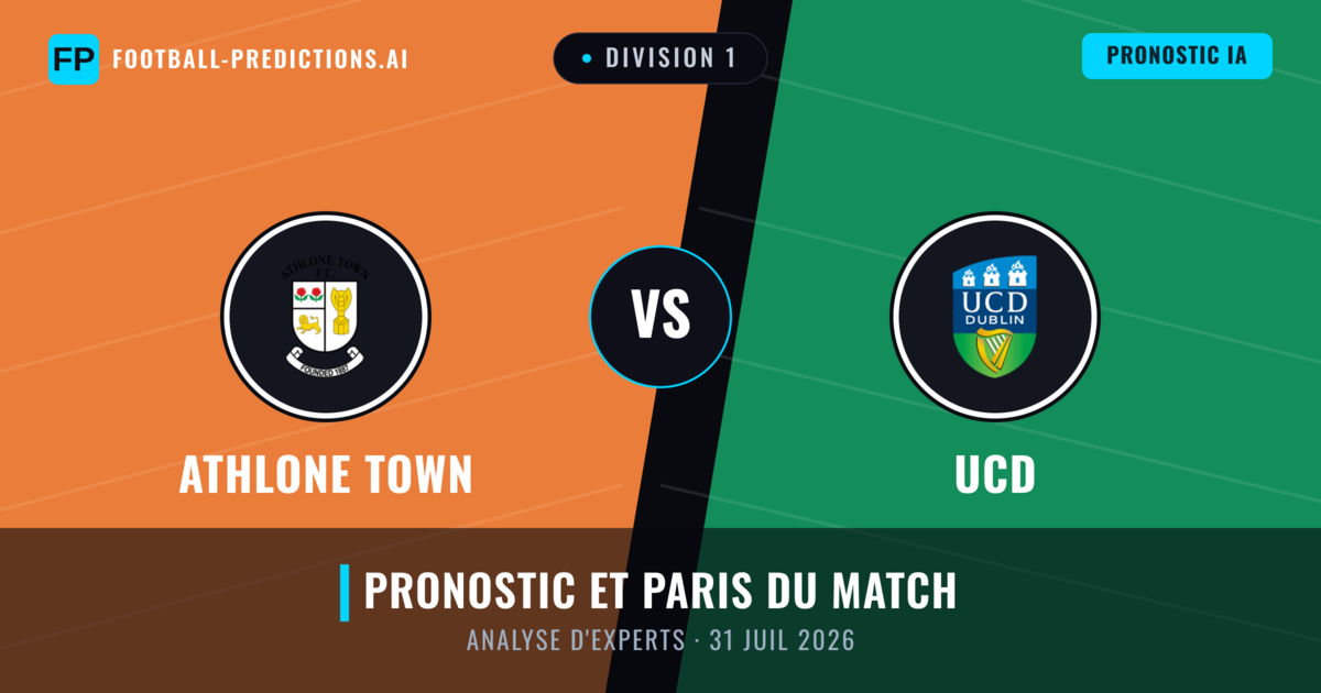 Athlone Town vs UCD — pronostic et avant-match