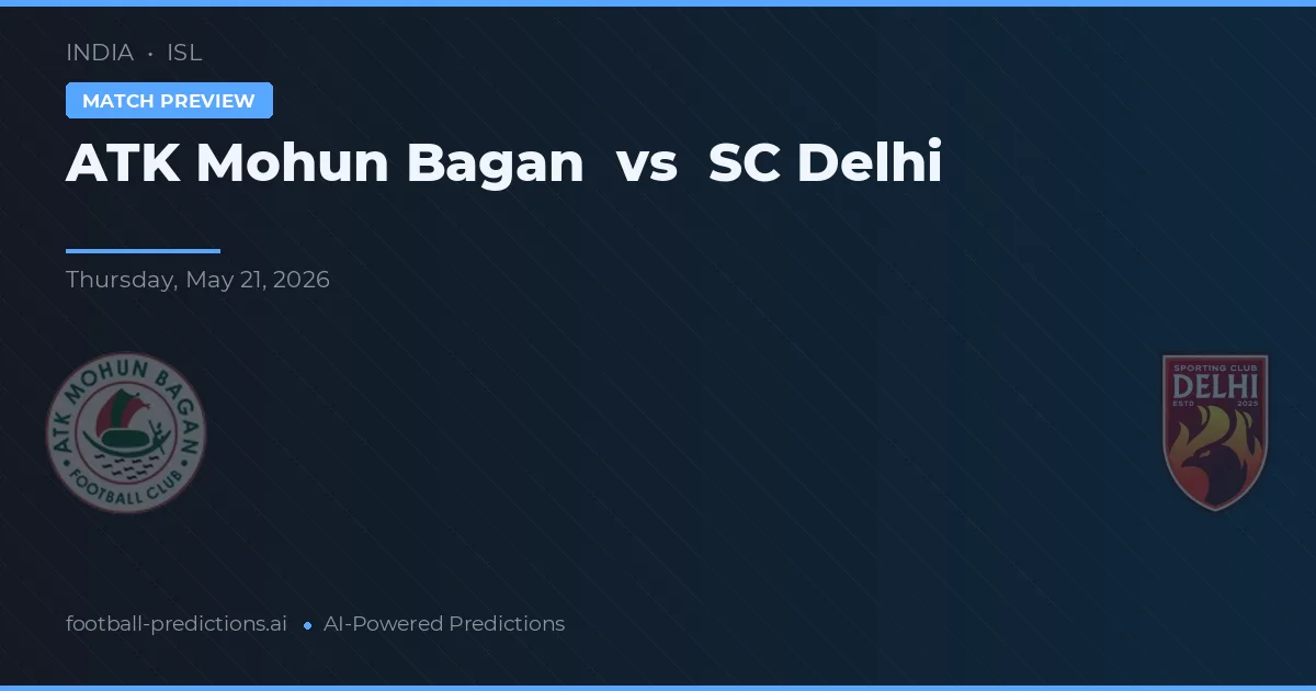ATK Mohun Bagan - SC Delhi — maç tahmini ve önizleme