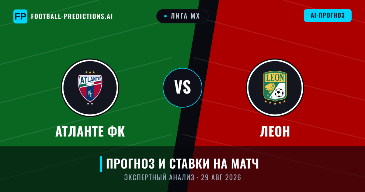 Атланте ФК – Леон — прогноз и превью матча