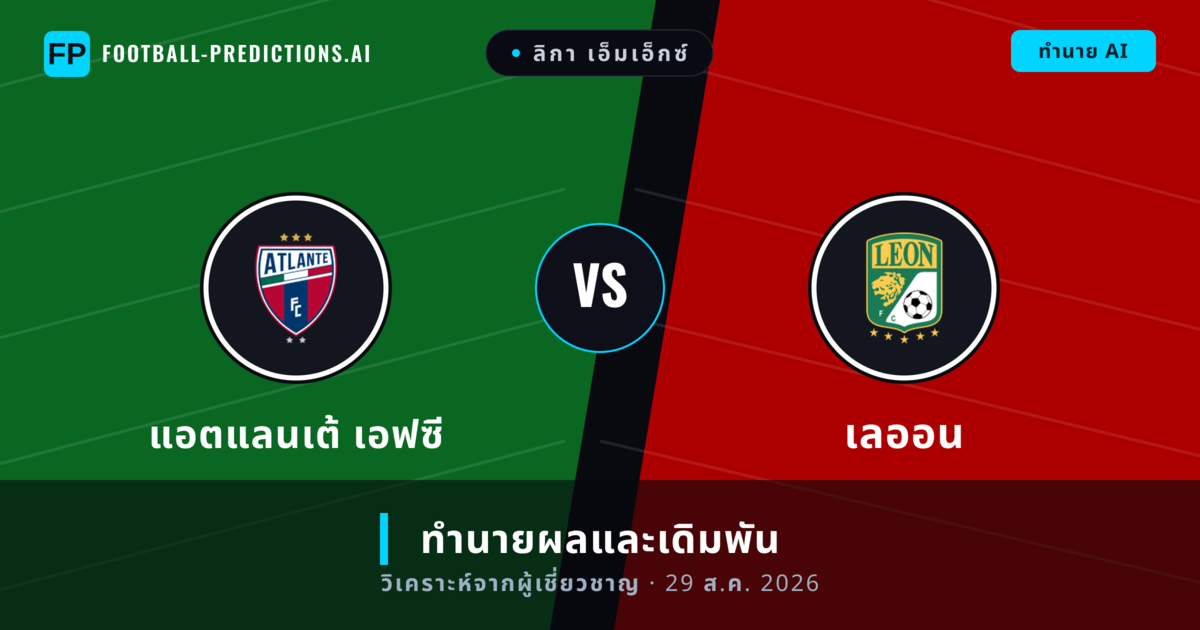 แอตแลนเต้ เอฟซี พบ เลออน — ทำนายผลและพรีวิวการแข่งขัน