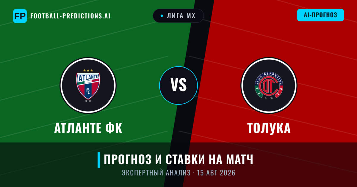Атланте ФК – Толука — прогноз и превью матча