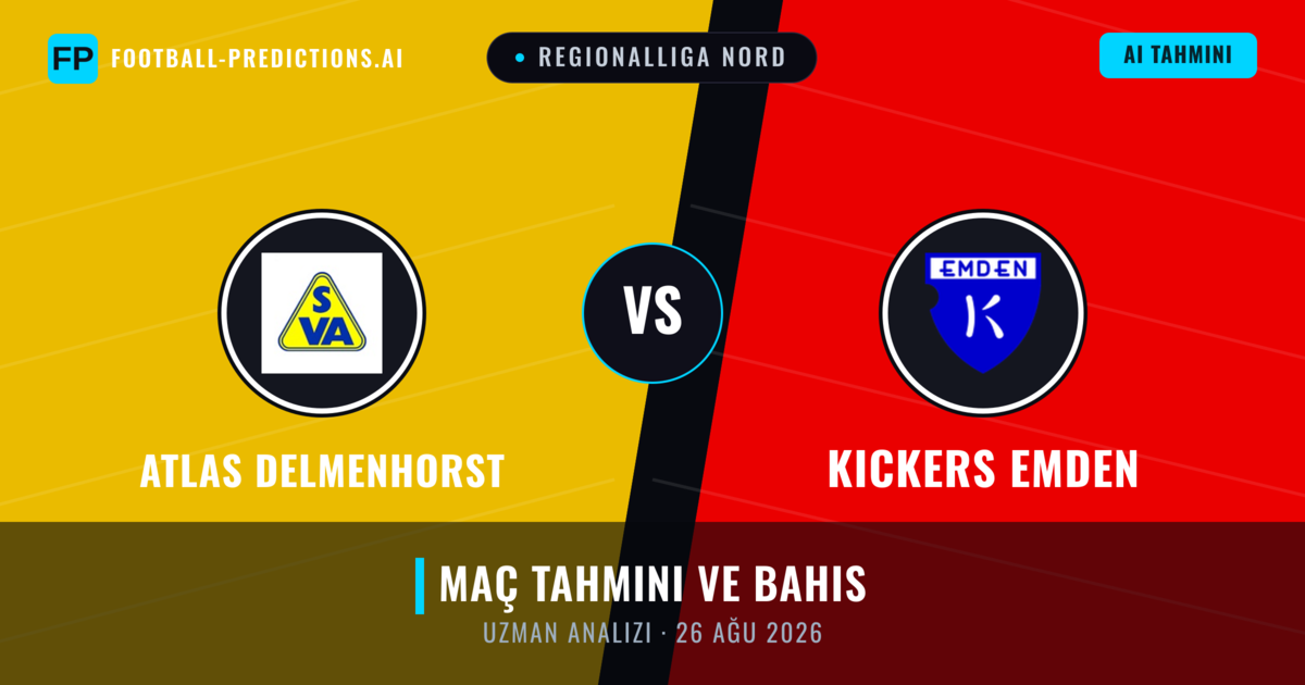 Atlas Delmenhorst - Kickers Emden — maç tahmini ve önizleme