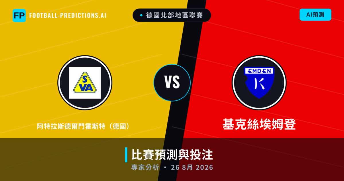 阿特拉斯德爾門霍斯特(德國) vs 基克絲埃姆登 — 比赛预测和前瞻