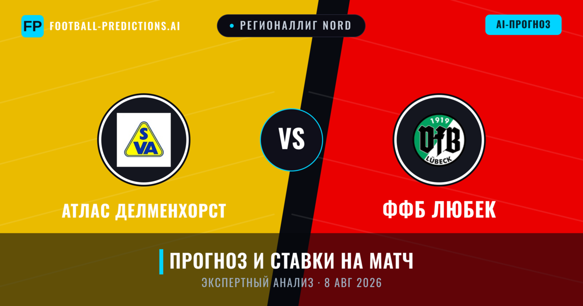 Атлас Делменхорст – ФФБ Любек — прогноз и превью матча