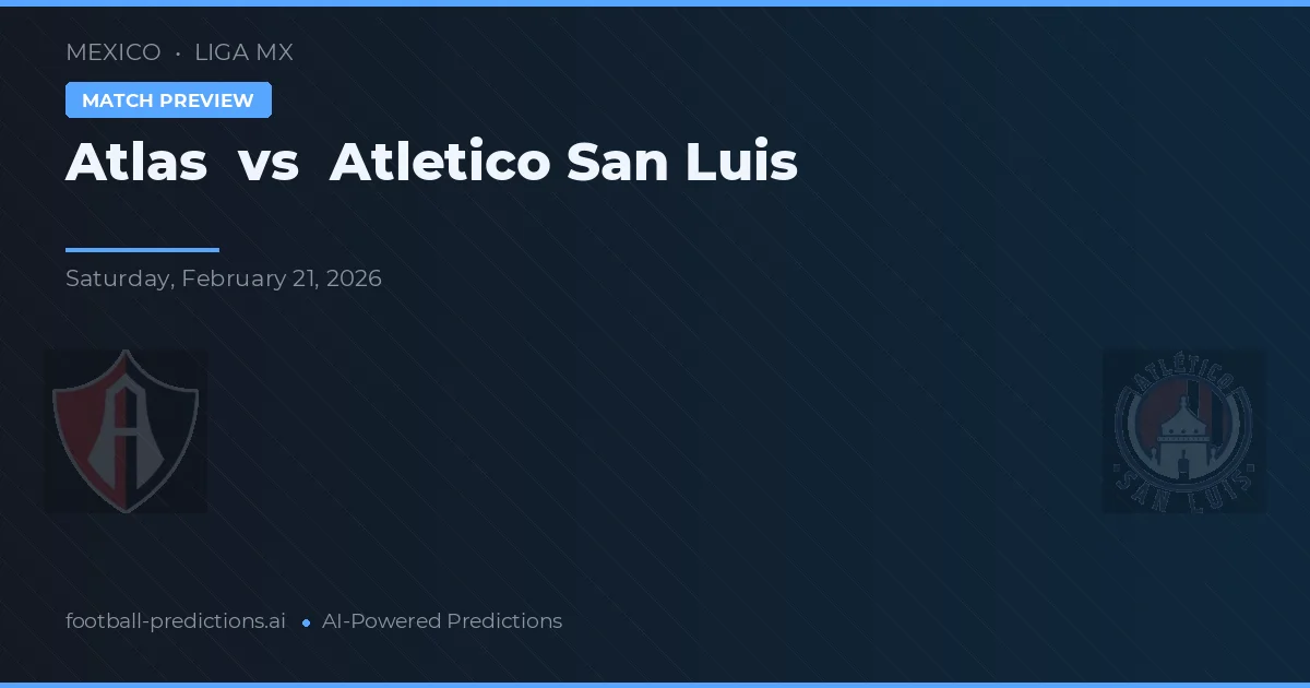 Atlas vs Atletico San Luis — prediksi dan pratinjau pertandingan