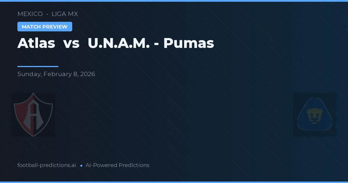 아틀라스 대 U.N.A.M. - 푸마스 — 경기 예측 및 프리뷰