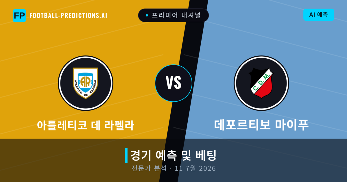아틀레티코 데 라펠라 대 데포르티보 마이푸 — 경기 예측 및 프리뷰