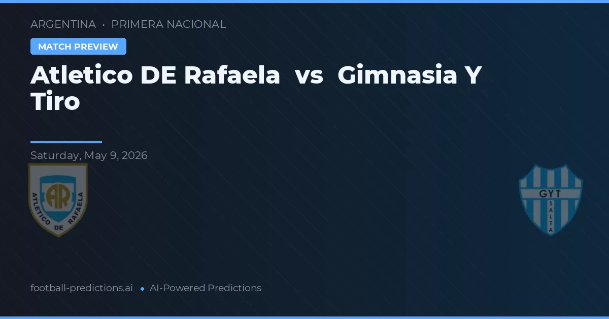 Atlético de Rafaela vs Gimnasia y Tiro — Prognose und Spielvorschau