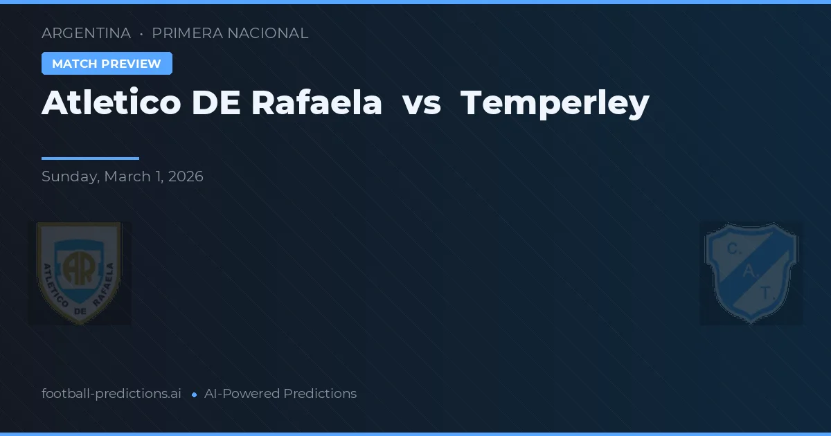 Atletico de Rafaela vs Temperley — hula at preview ng laban