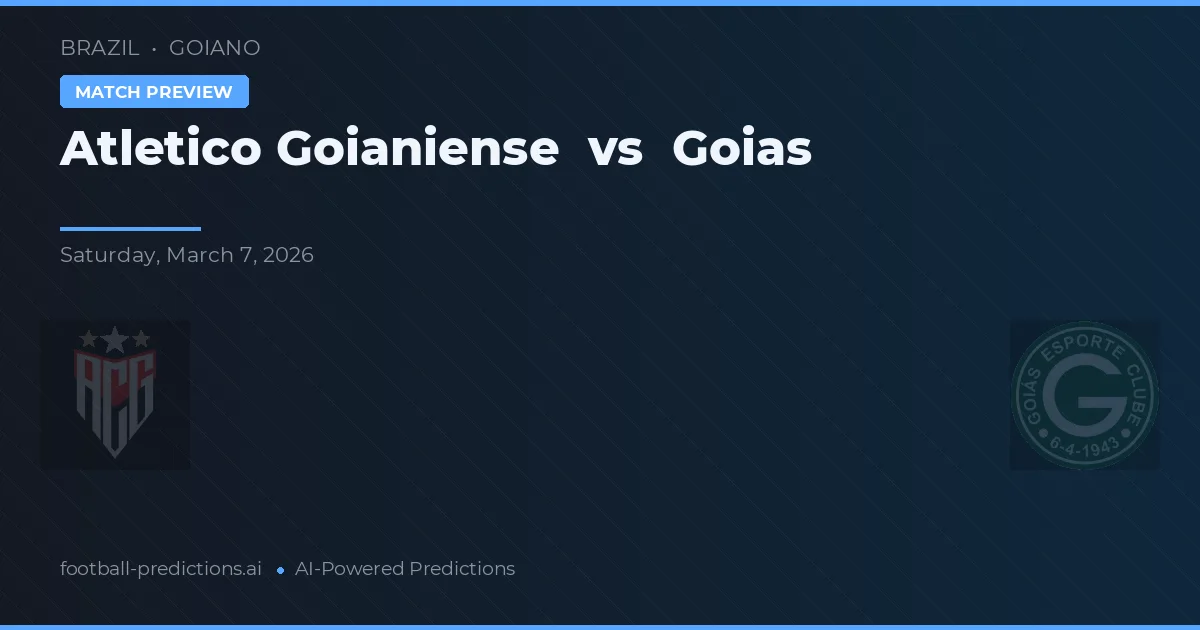 Atlético Goianiense vs Goiás — pronostico e anteprima del match