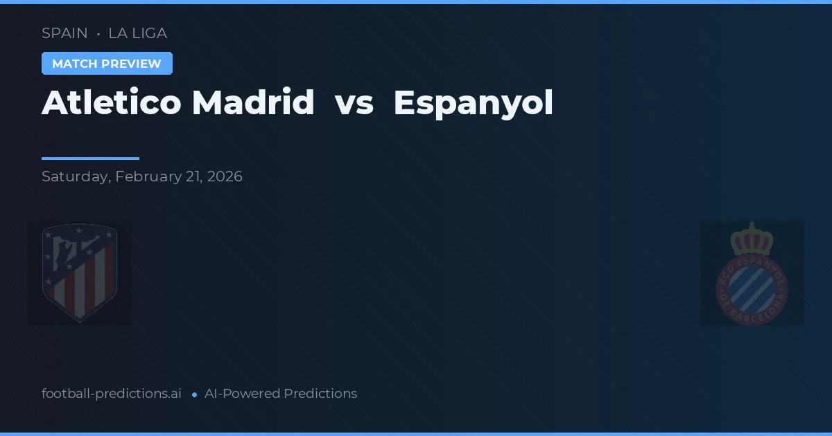 Atlético Madrid vs Espanyol — pronostico e anteprima del match
