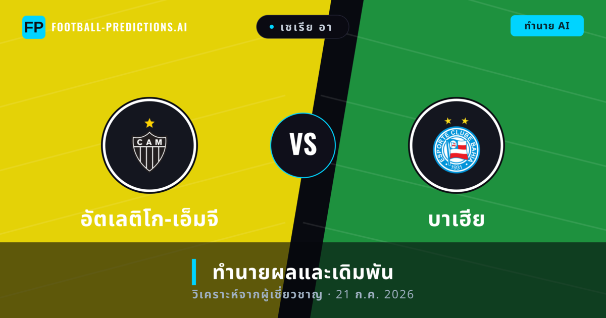 อัตเลติโก-เอ็มจี พบ บาเฮีย — ทำนายผลและพรีวิวการแข่งขัน