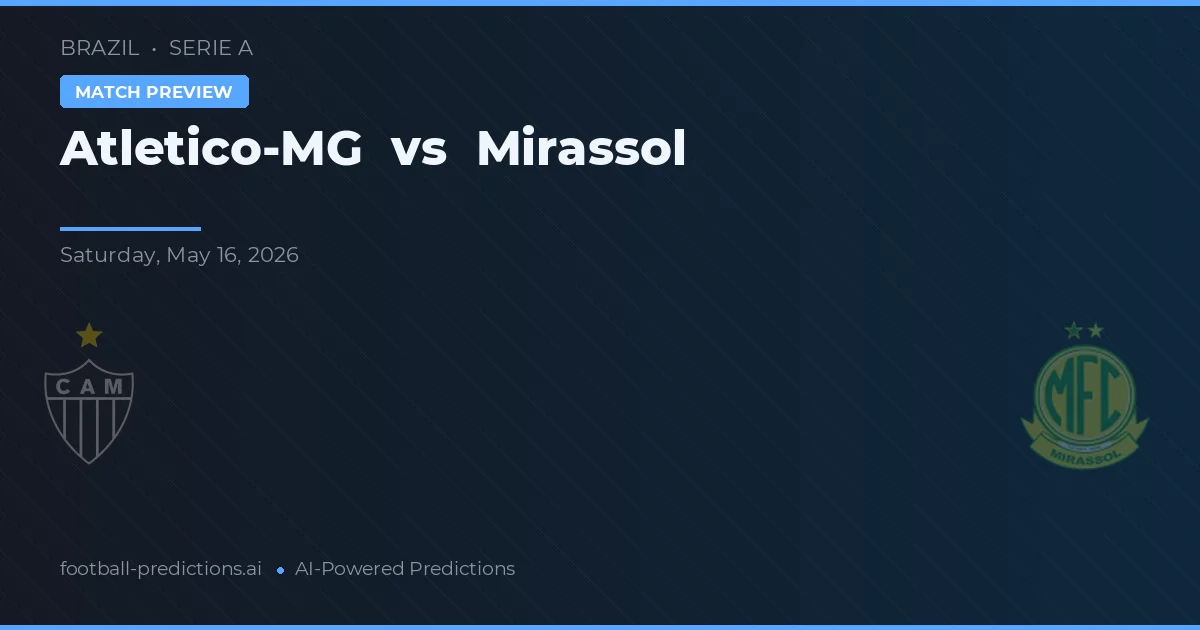 Atlético-MG vs Mirassol — hula at preview ng laban