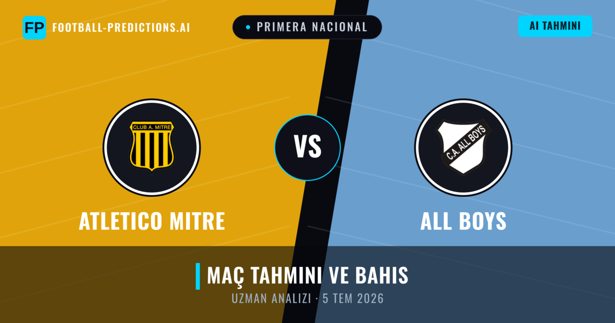 Atletico Mitre - All Boys — maç tahmini ve önizleme