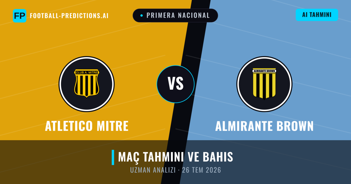 Atletico Mitre - Almirante Brown — maç tahmini ve önizleme