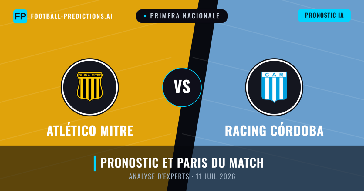 Atlético Mitre vs Racing Córdoba — pronostic et avant-match