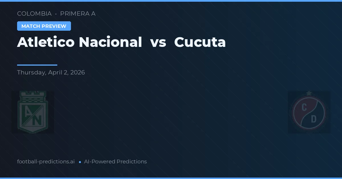 Atletico Nacional vs Cucuta — match prediction & preview