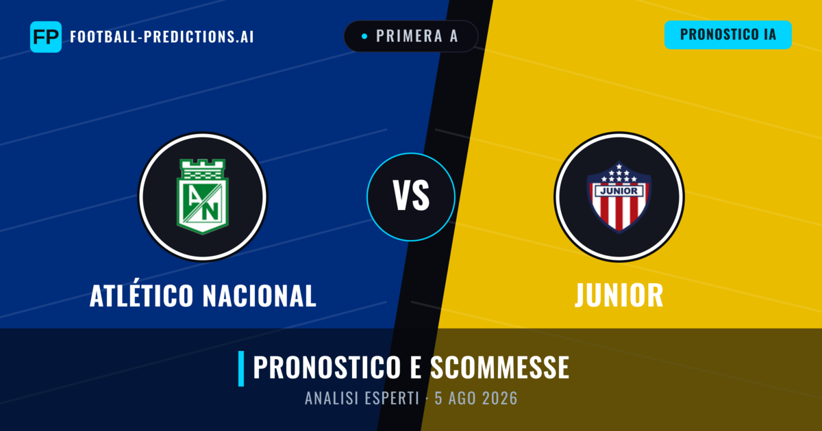 Atlético Nacional vs Junior — pronostico e anteprima del match