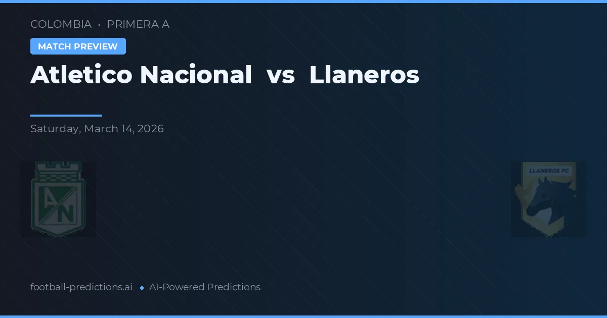 Atletico Nacional vs Llaneros — match prediction & preview